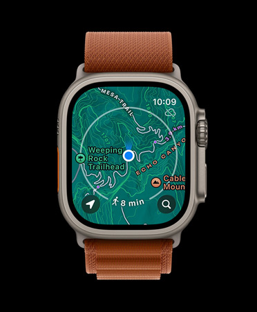 Apple Watch Ultra 3, color natural, caja de titanio, mapa sin conexión, indicaciones paso a paso, correa Loop Alpine color terracota