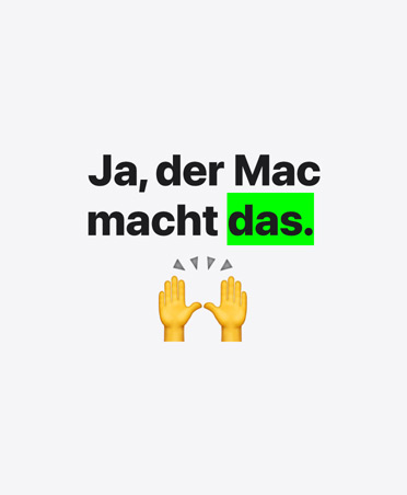 Ja, der Mac macht das