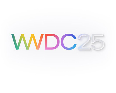 Lettrage WWDC25 multicolore