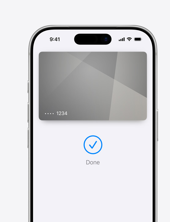 Egy Apple Pay szolgáltatásban használt Mastercard kártya egy részlegesen látszó iPhone kijelzőjén.
