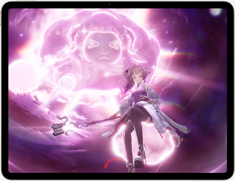 Scena z gry wideo Arknights: Endfield na iPadzie Air