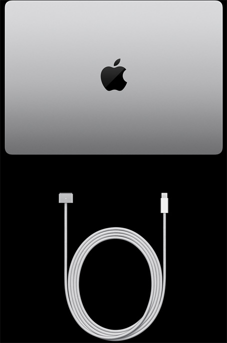 14‑calowy MacBook Pro, przewód z USB‑C na MagSafe 3 i zasilacz