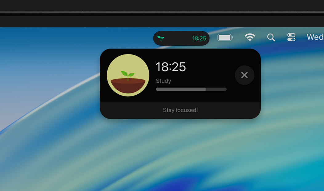 MacBook Pro, การแจ้งเตือนกิจกรรมสดแสดงว่า Uber Eats กำลังเดินทางมา