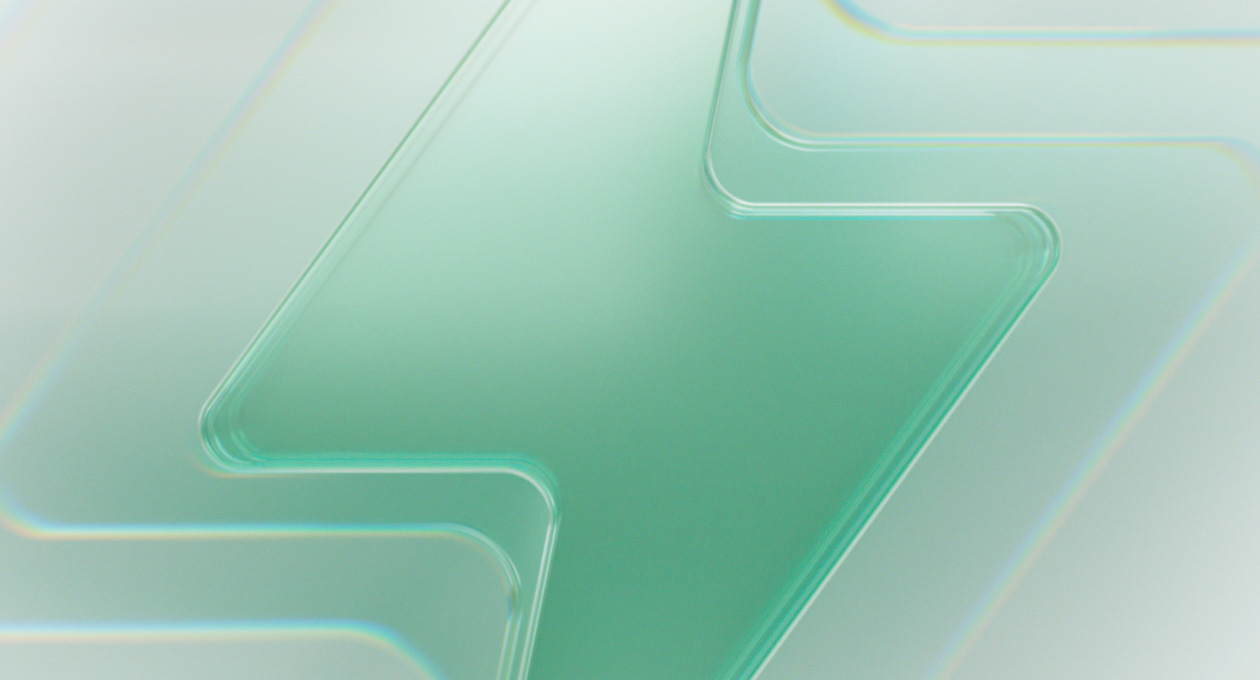 Lightning bolt, green background