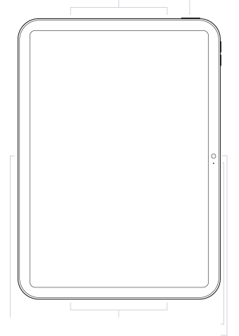 iPad button and connector locations