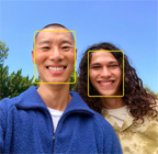 Centre Stage for photos feature in use highlighting the faces of people