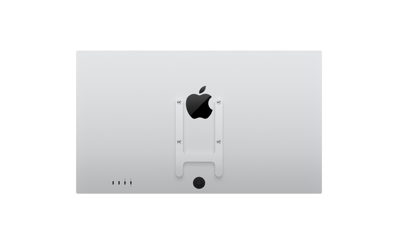 Pohľad zozadu na Studio Display XDR s namontovaným adaptérom držiaka VESA