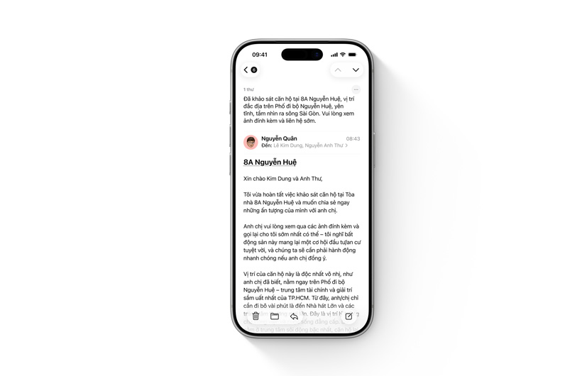 Three iPhone devices showing Apple Intelligence: voicemail summary, record and summarize notes and calls, and summarize email